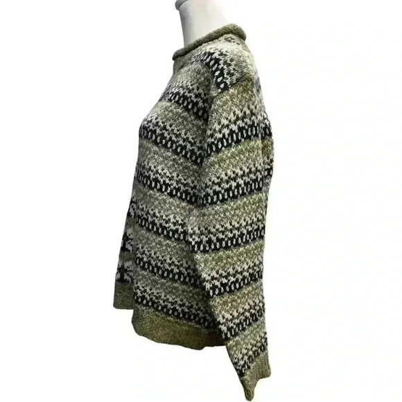 Vintage Baxter and Wells Moc neck Sweater Pullover Brown Wool Blend medium - Picture 6 of 10